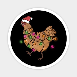 Chicken Christmas Lights Magnet